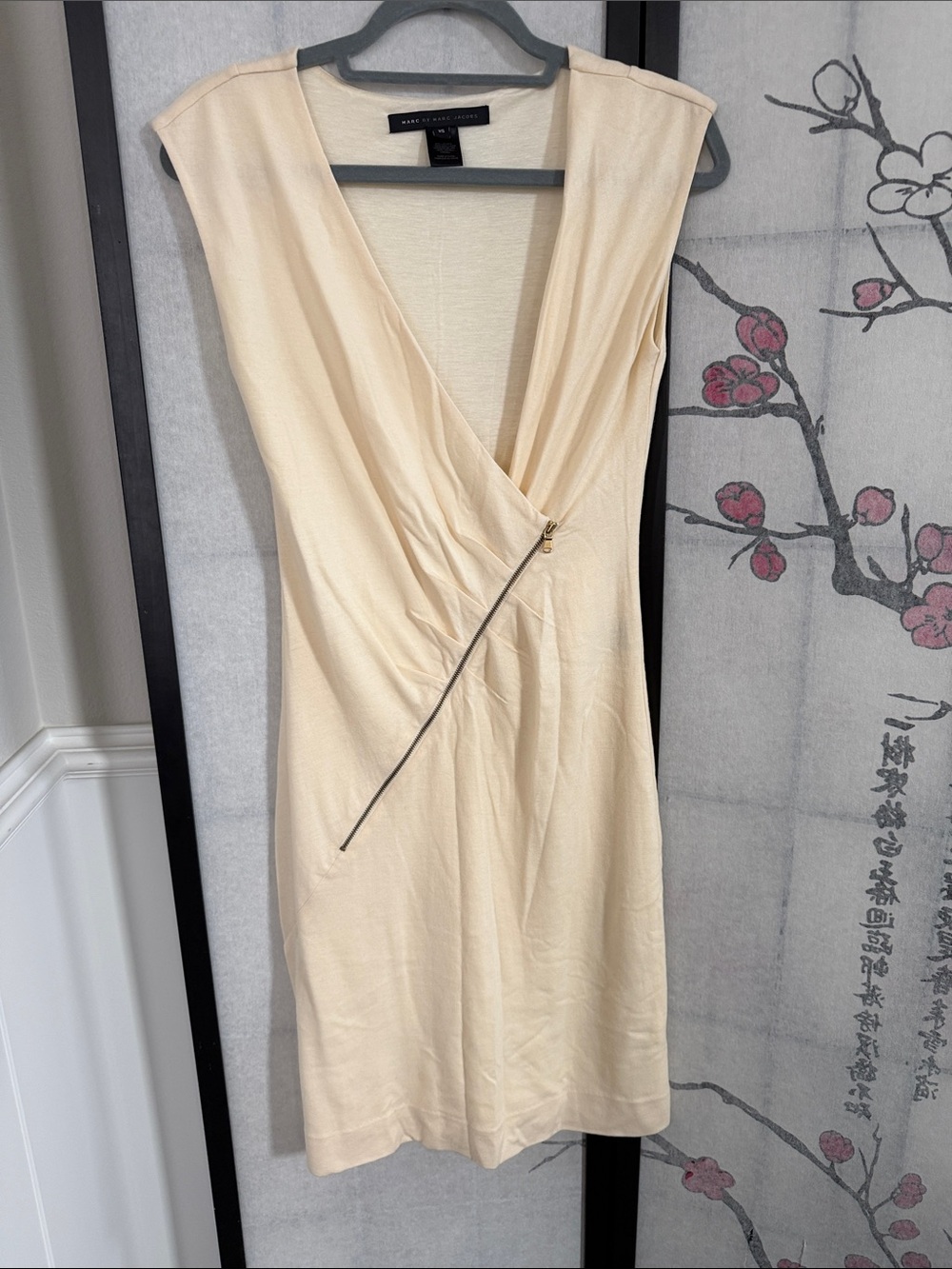 Marc by Marc Jacobs White Dress with Golden Zipper